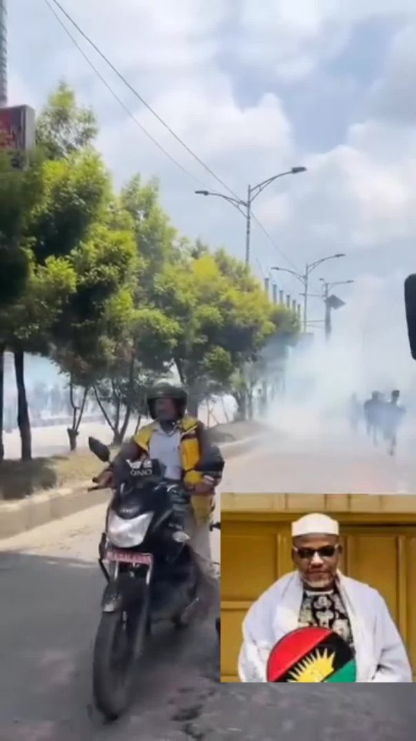 Currently We are just starting and Nigeria police started throwing tear gas on us